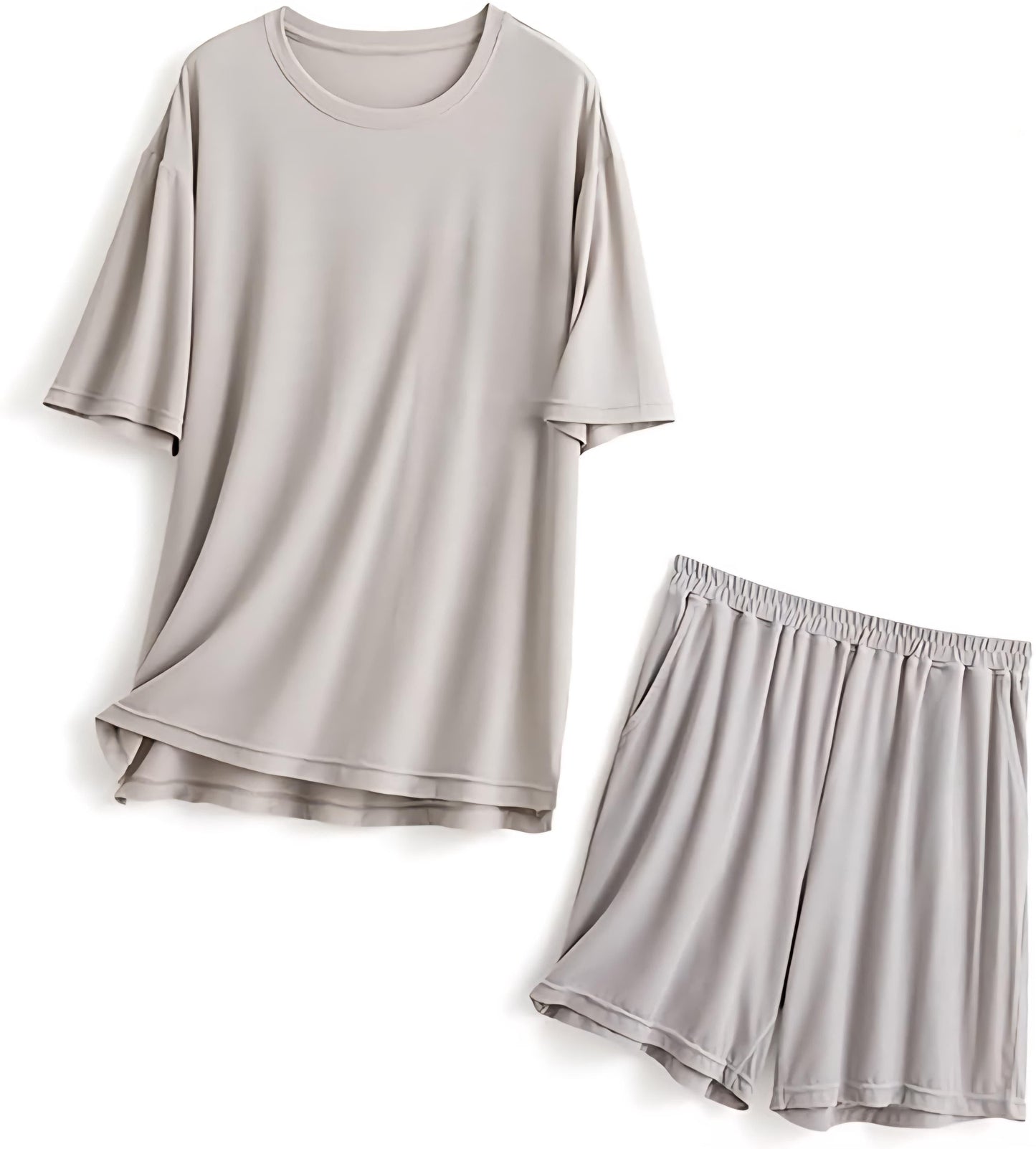 Solid Couple Co-Ord Set (T-Shirt & Shorts) it3qpj-2a