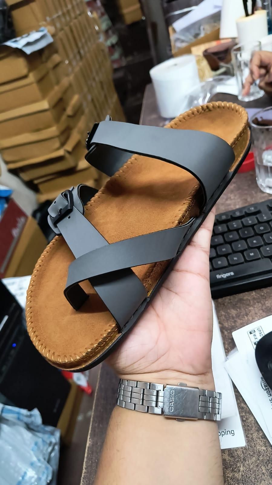 Men's Casual Flat Sandal it3qpj-2a