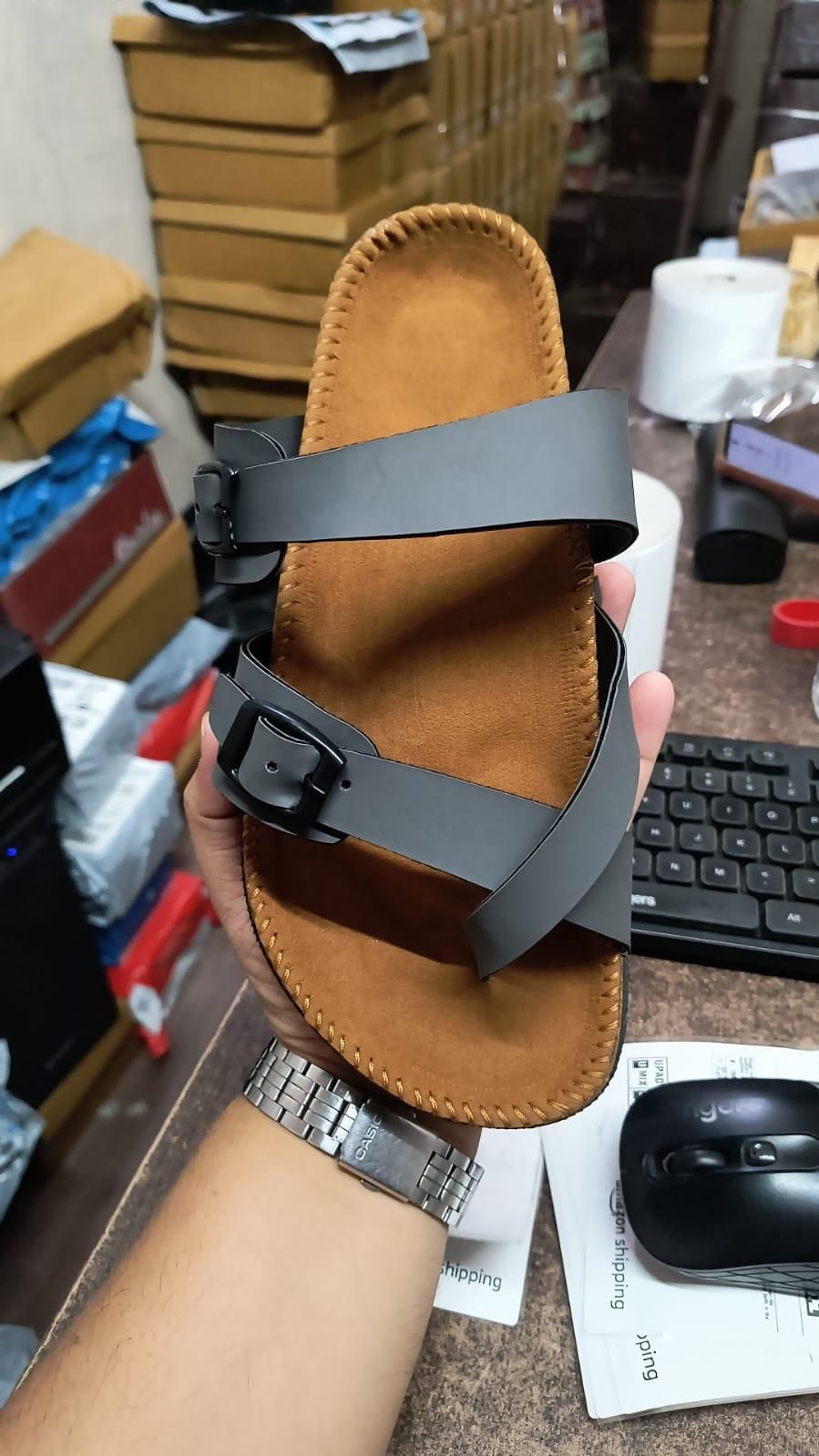 Men's Casual Flat Sandal it3qpj-2a