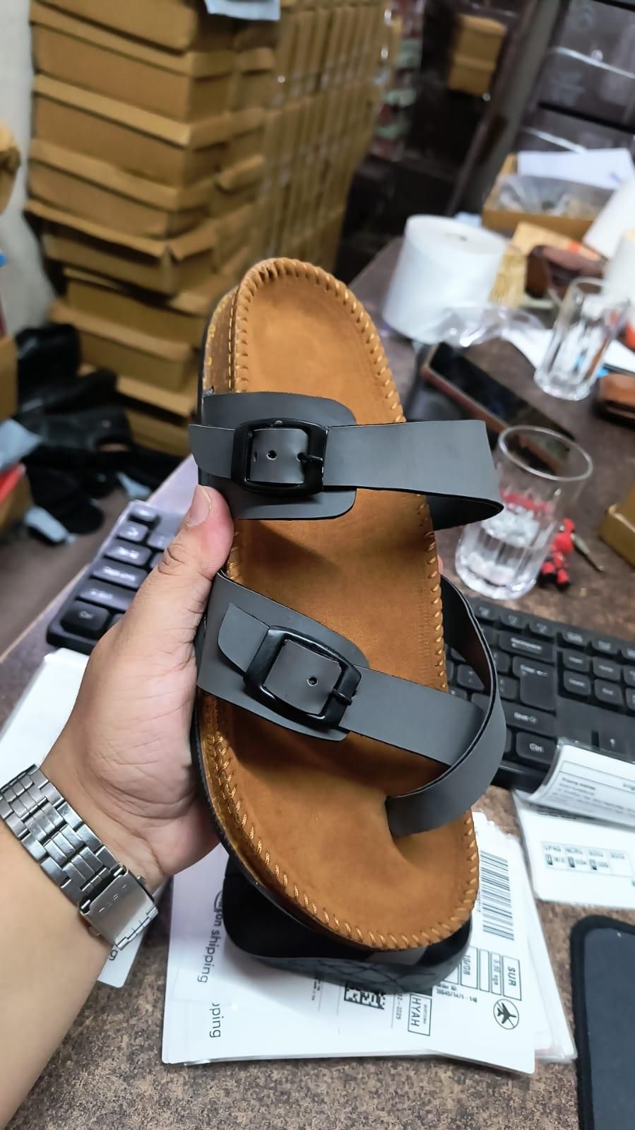 Men's Casual Flat Sandal it3qpj-2a