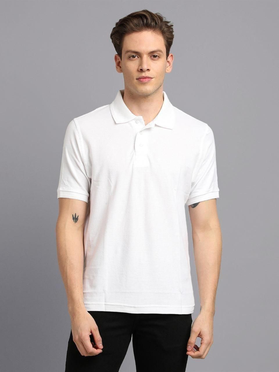 Matte Solid Half Sleeves Men's Polo T-Shirt it3qpj-2a