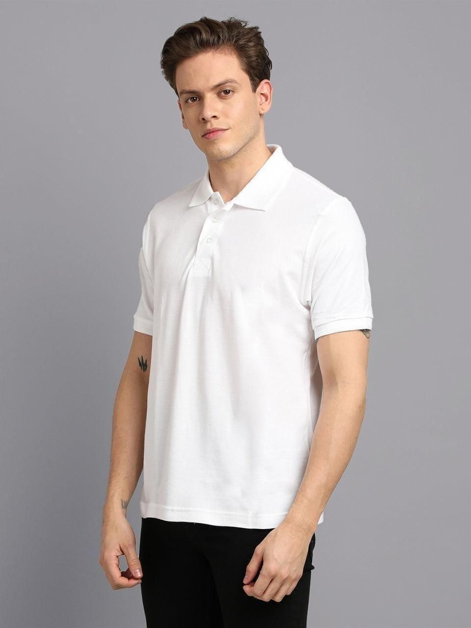 Matte Solid Half Sleeves Men's Polo T-Shirt it3qpj-2a