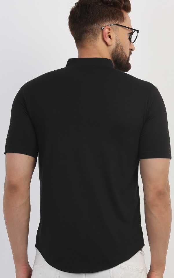 Cotton Blend Solid Half Sleeves Casual Shirt it3qpj-2a