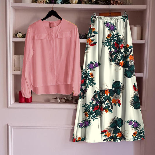 Women Rayon Top with Skirt Sets leon