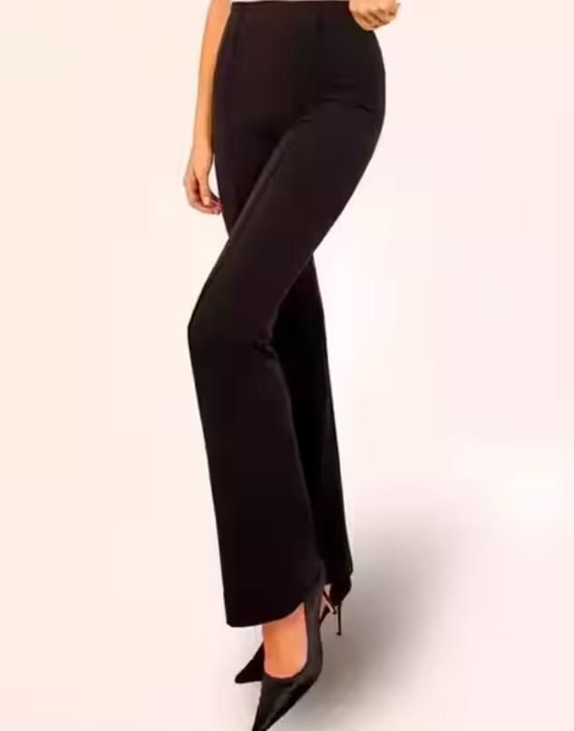 Women's Nontransparent Fabric Classic-Stylish Pant Black leon