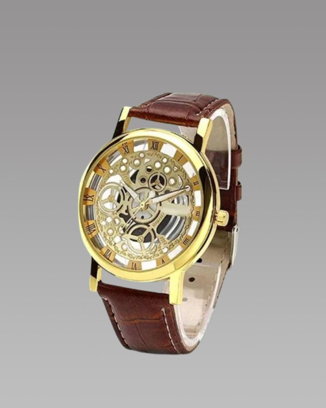 Unique Gold Dial Leather Analog Watch - for Men it3qpj-2a