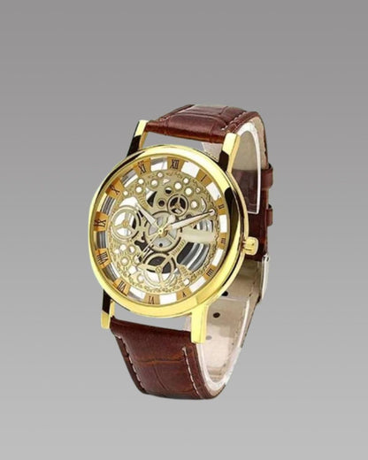 Unique Gold Dial Leather Analog Watch - for Men it3qpj-2a
