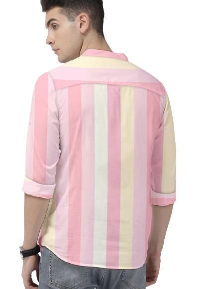 Men's Color Block Spread Collar Casual Shirt it3qpj-2a