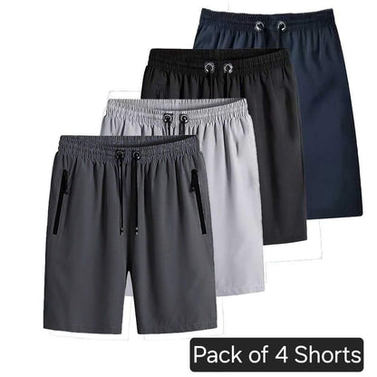 Combo of 4 Men's Stretchable Cotton Shorts leon