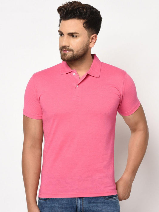 Cotton Blend Solid Half Sleeves Polo T-Shirt it3qpj-2a