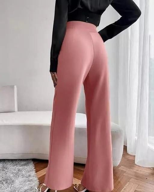 Women's Nontransparent Fabric Classic-Stylish Pant Pink it3qpj-2a