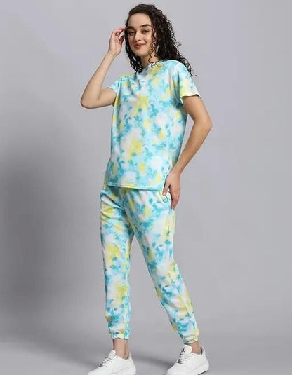 Women's Casual Tie Dye Print Night Suit it3qpj-2a