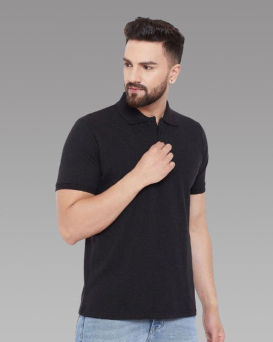 Cotton Blend Solid Half Sleeves Polo T-Shirt it3qpj-2a
