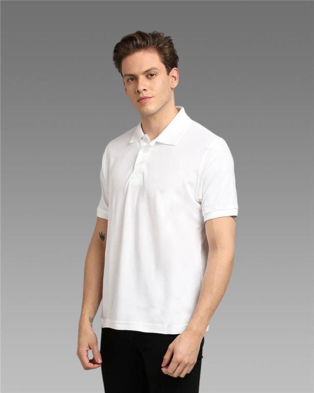 Matte Solid Half Sleeves Men's Polo T-Shirt it3qpj-2a