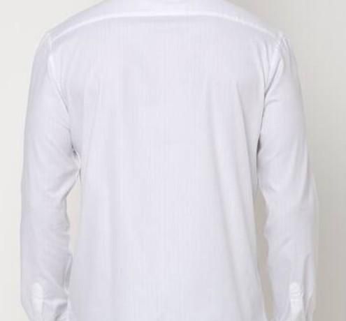 Men's Solid Satin Stylish Casual Shirt White leon