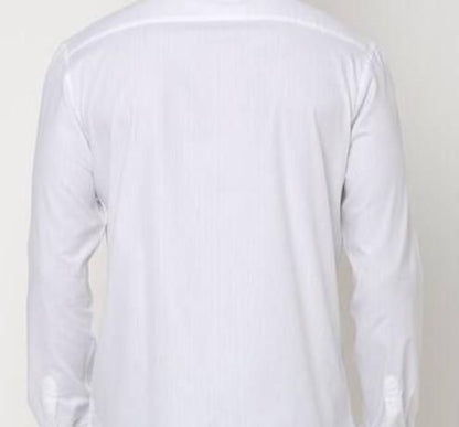 Men's Solid Satin Stylish Casual Shirt White leon