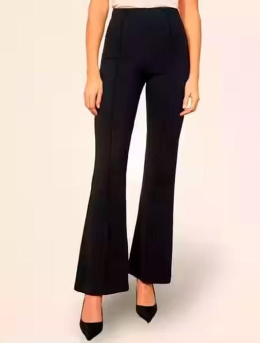Women's Nontransparent Fabric Classic-Stylish Pant Black leon
