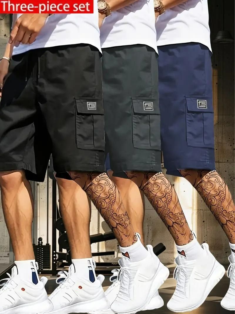 Men's Cotton Casual Cargo Shorts Pack of 3 it3qpj-2a