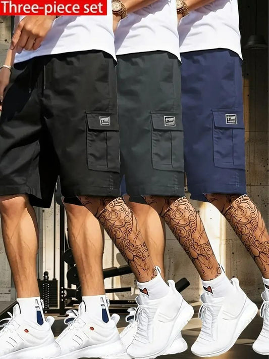 Men's Cotton Casual Cargo Shorts Pack of 3 it3qpj-2a