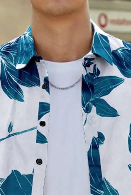 Men's Printed Half Sleeves Regular Collar Casual Shirt it3qpj-2a