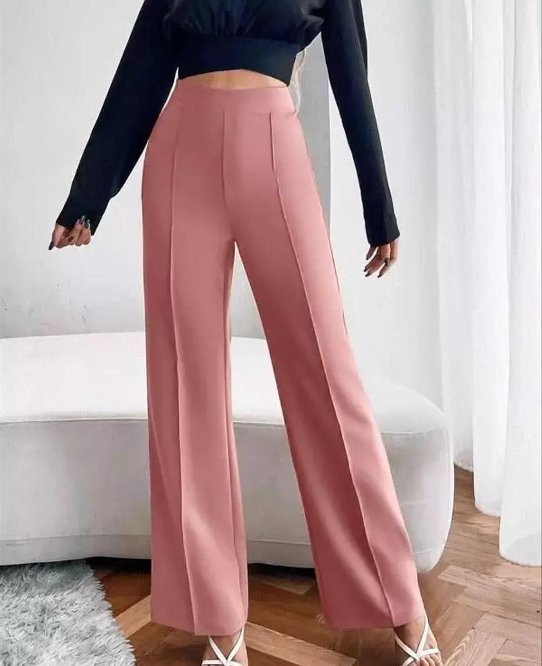 Women's Nontransparent Fabric Classic-Stylish Pant Pink it3qpj-2a