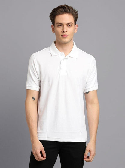 Matte Solid Half Sleeves Men's Polo T-Shirt it3qpj-2a