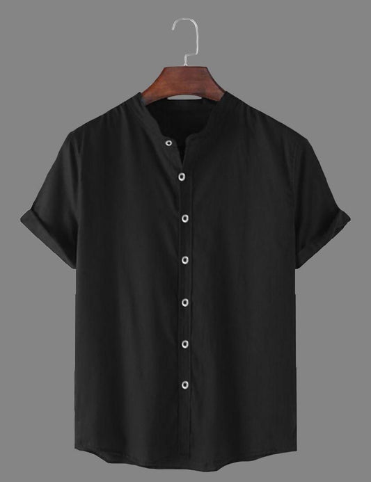 TRYTHIS Cotton Solid Half Sleeves Polo Neck Mens Shirt it3qpj-2a