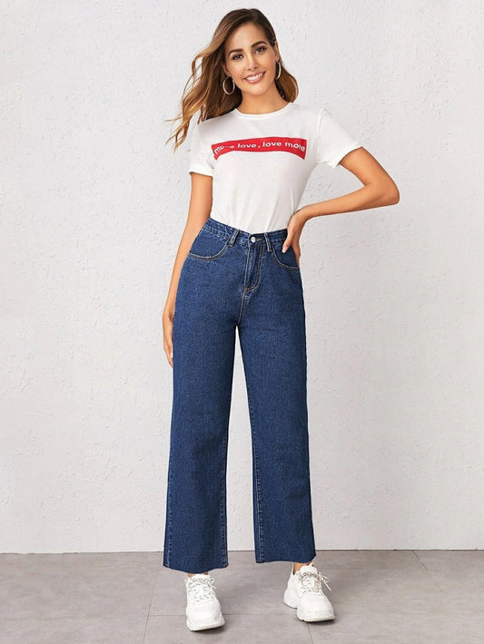 Kotty Women's Cotton Blend Solid Flared Jeans leon