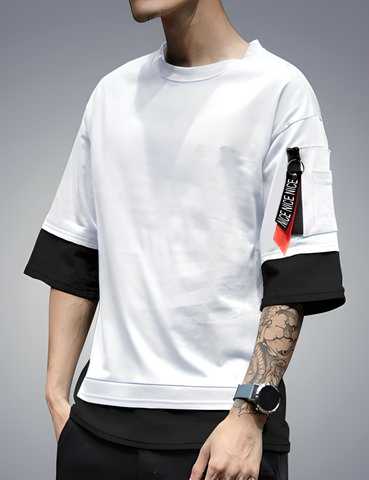 Cotton Blend Solid Half Sleeves T-Shirts it3qpj-2a