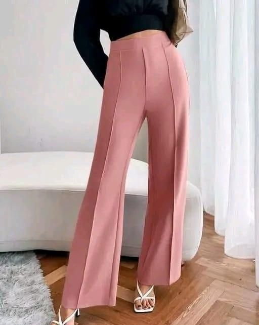 Women's Nontransparent Fabric Classic-Stylish Pant Pink it3qpj-2a