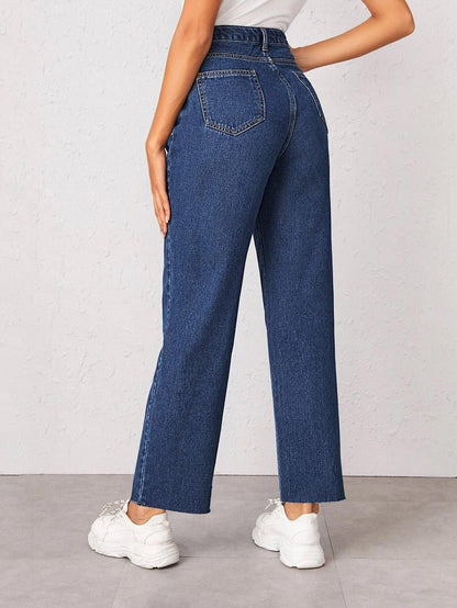 Kotty Women's Cotton Blend Solid Flared Jeans leon