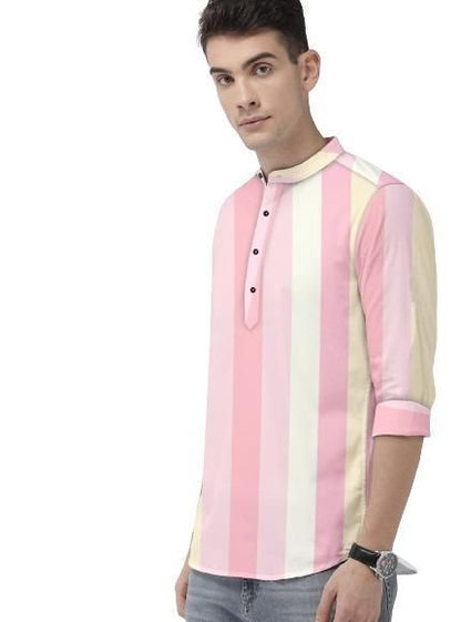 Men's Color Block Spread Collar Casual Shirt it3qpj-2a