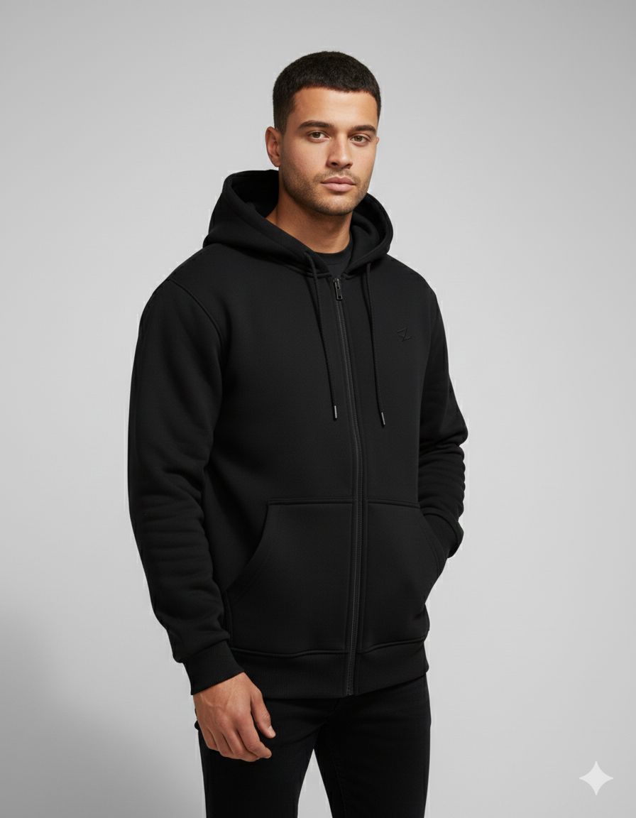 Heavyweight Onyx Zip-Hoodie